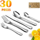 Illustration for article titled 40% Off elegant life 30-Piece Silverware Cutlery Set for Home Kitchen Restaurant Camping
